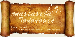 Anastasija Todorović vizit kartica